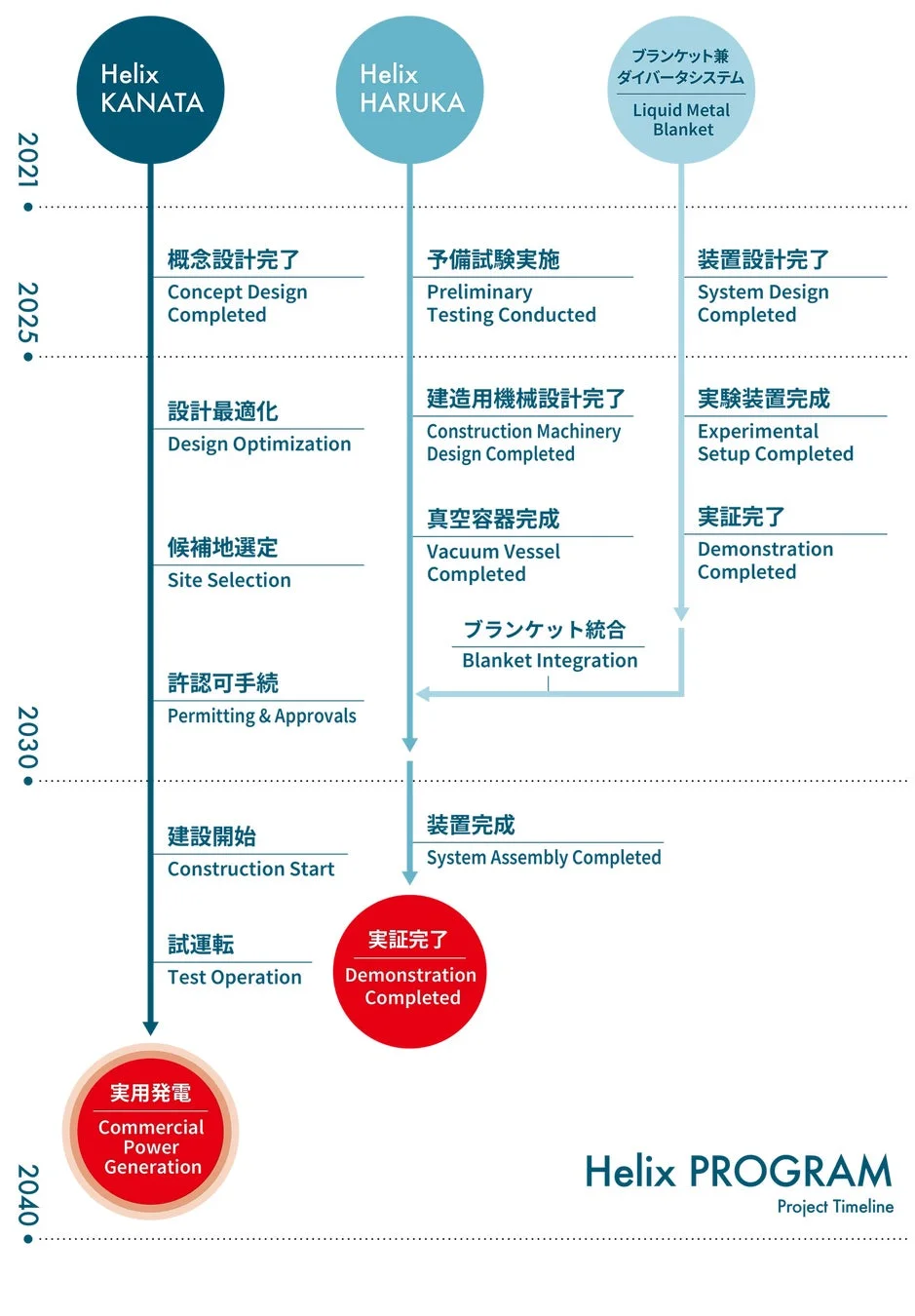 Helix PROGRAM Project Timeline