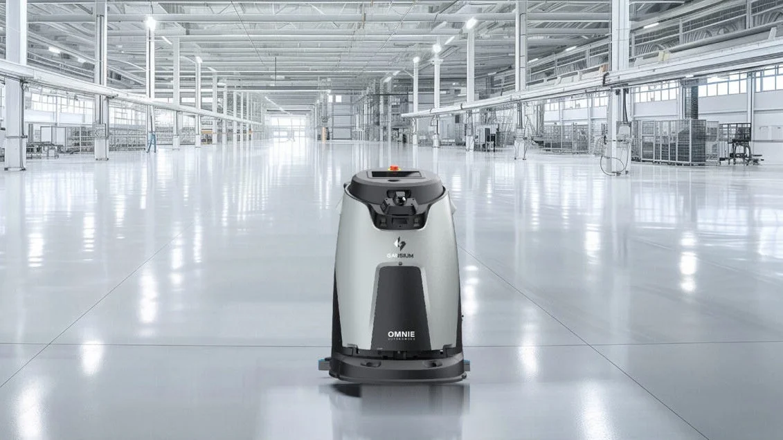 工場での清掃ロボット