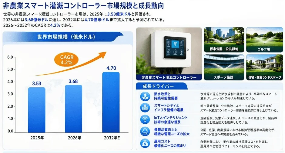非農業スマート灌漑コントローラー市場規模と成長動向