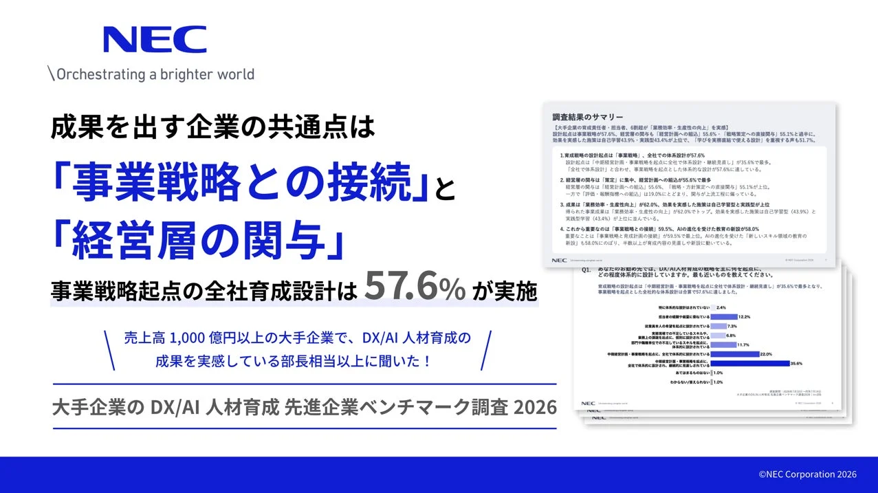 大手企業の DX/AI 人材育成 先進企業ベンチマーク調査 2026