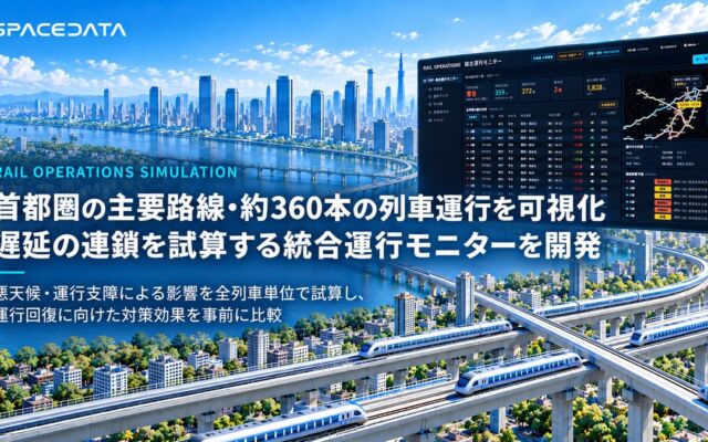 首都圏の主要路線の全列車を1画面に　スペースデータ、運行の乱れの波及を試算できる「統合運行モニター」のデモを開発